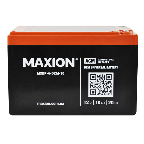 Тяговый аккумулятор Maxion 12V 10Ah 6-DZM-10 - 1