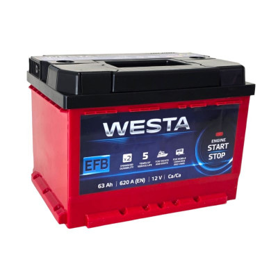 Автомобільний акумулятор Westa 63Ah 620A EFB L+ - 2