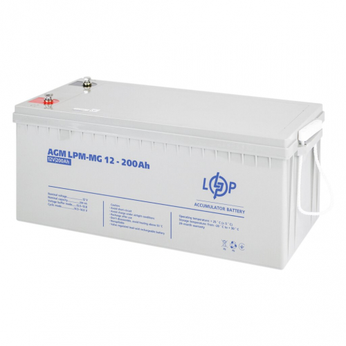 AGM акумулятор LogicPower 12V 200Ah LPM-MG 12-200 - 1