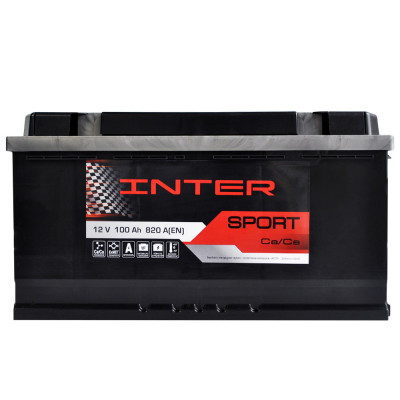Автомобильный аккумулятор Inter 100Ah 840A Sport R+ - 1