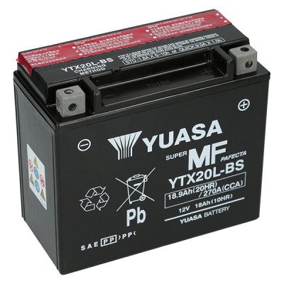 Мото акумулятор Yuasa 18,9Ah YTX20L-BS - 1