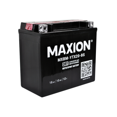 Мото акумулятор Maxion 18Ah YTX20-BS - 3