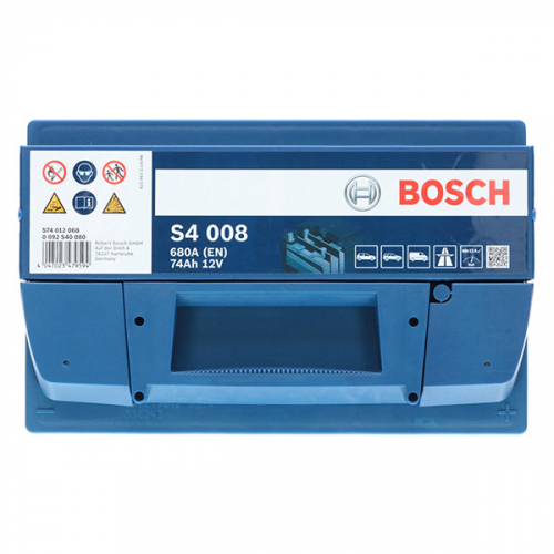 Автомобільний акумулятор Bosch 74Ah 680A S4 008 R+ - 4