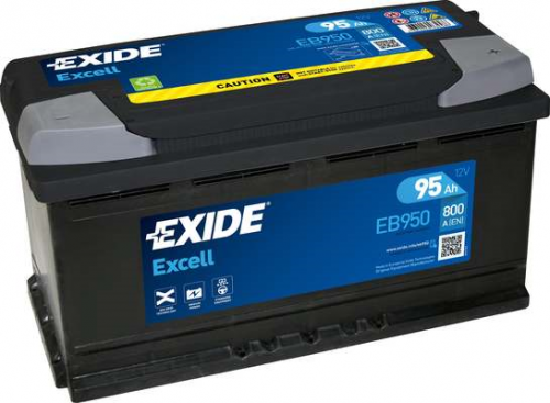 Автомобільний акумулятор Exide 95Ah 800A Excell EB950 R+ - 1