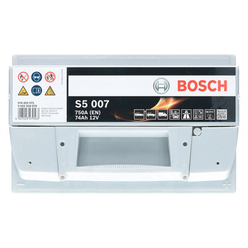 Автомобильный аккумулятор Bosch 74Ah 750A S5 007 R+ - 4