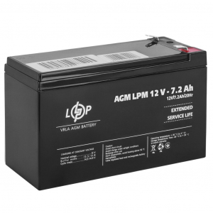 AGM акумулятор LogicPower 12V 7,2Ah LPM 12-7,2