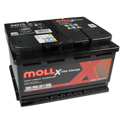 Автомобільний акумулятор Moll 75Ah 720A X-tra Charge R+ - 2