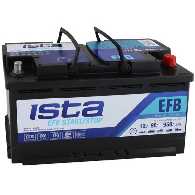 Автомобільний акумулятор Ista 95Ah 950A EFB R+ - 3
