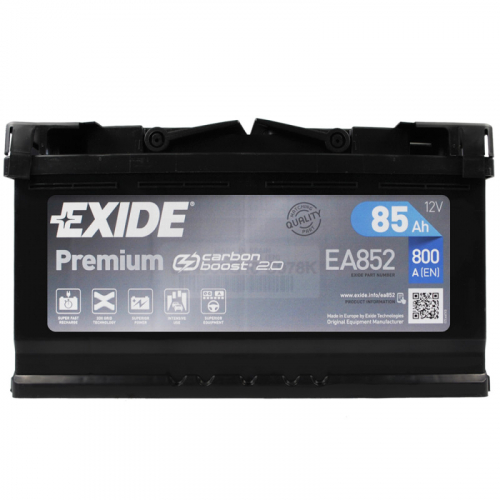 Автомобильный аккумулятор Exide 85Ah 800A Premium EA852 R+ - 1