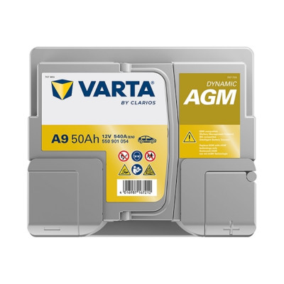 Автомобильный аккумулятор Varta 50Ah 540A Dynamic AGM A9 R+ - 2 Автомобильный аккумулятор Varta 50Ah 540A Dynamic AGM A9 R+ - 2