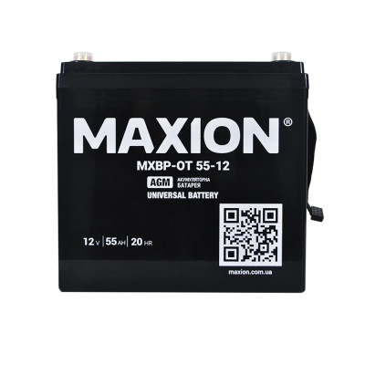 AGM акумулятор Maxion 12V 55Ah OT 55-12 - 1