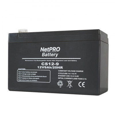 AGM акумулятор NetPRO 12V 9Ah CS 12-9 - 1