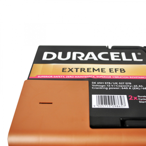 Автомобильный аккумулятор Duracell 65Ah 640A EFB Extreme DE65HEFB R+ - 3