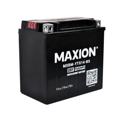 Мото акумулятор Maxion 12Ah YTX14-BS - 2