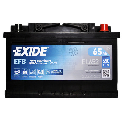 Автомобильный аккумулятор Exide 65Ah 650A Start-Stop EFB EL652 R+ - 4
