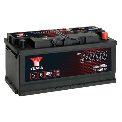 Автомобильный аккумулятор Yuasa 90Ah 800A YBX3017 R+ - 1