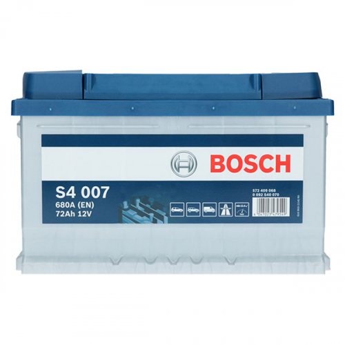 Автомобильный аккумулятор Bosch 72Ah 680A S4 007 R+ - 3