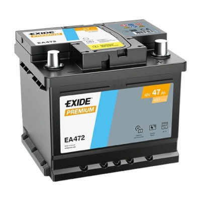 Автомобильный аккумулятор Exide 47Ah 450A Premium EA472 R+ - 1 Автомобильный аккумулятор Exide 47Ah 450A Premium EA472 R+ - 1