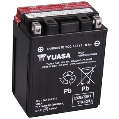 Мото аккумулятор Yuasa 12,6Ah YTX14AH-BS - 1