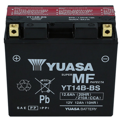 Мото аккумулятор Yuasa 12,6Ah YT14B-BS - 3