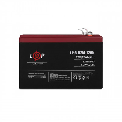Тяговий акумулятор LogicPower 12V 12Ah LP 6-DZM-12 T2 - 1